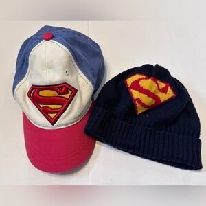Bundle of 2 Superman kid hats.